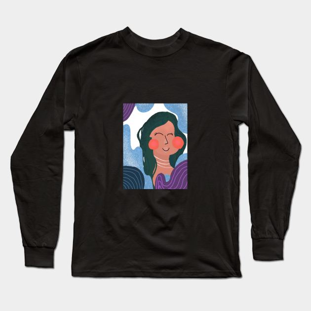 Queen of the sea Long Sleeve T-Shirt by Muyaya